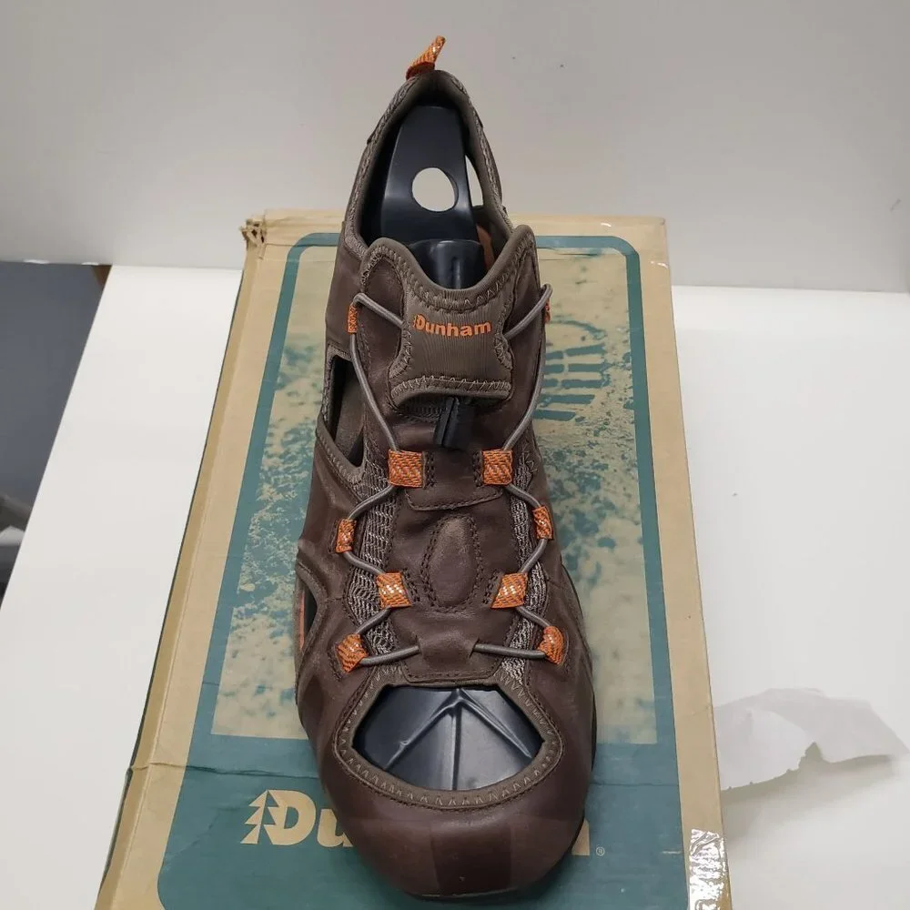 Dunham Men's‎ Vibe Ruggards Tout Aller Brown Leather Sandals - Size 13